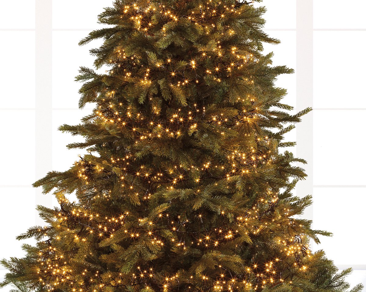 2,6m LED Cluster kerstboomverlichting - Goud - 288 lampjes - Dimbaar – foto 8