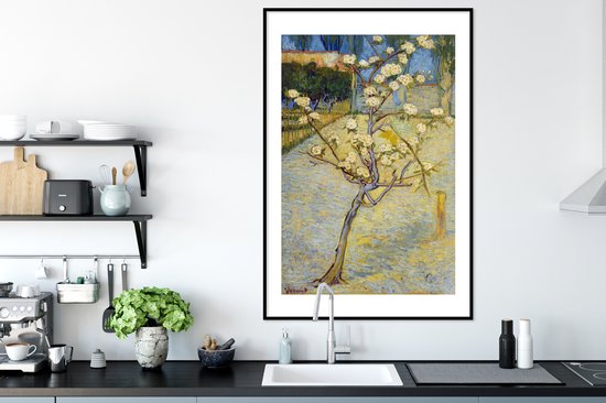 Affiche avec cadre Poirier en fleurs - Vincent van Gogh - 80x120 cm