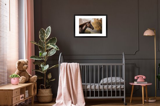 Brun Grijs Quarter horse le matin 60x40 cm