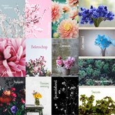 Kaartenset assorti - bloemenfoto's | enkele kaarten | 40 stuks