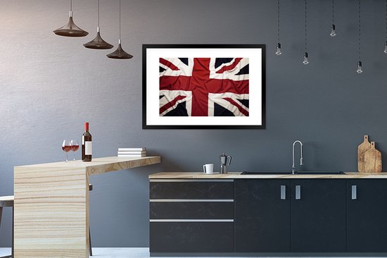 Affiche avec cadre Drapeaux - Le drapeau de la Groot- cadre photo noir - 90x60 cm - Affiche avec cadre