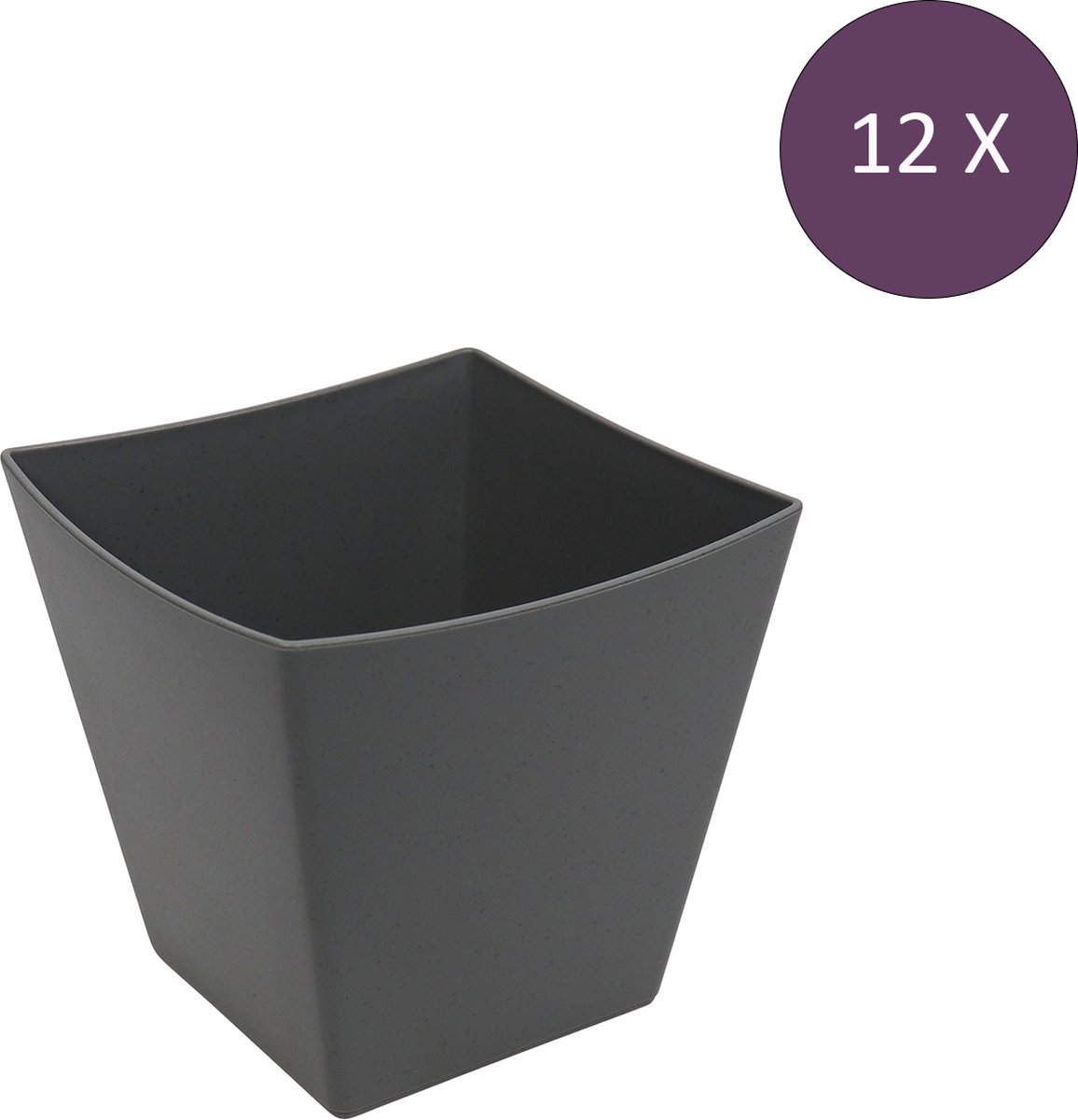 Koziol Bio-Circulair - Move Serveerbak 300 ml Set van 12 Stuks - Bio Circulair Kunststof - Grijs -