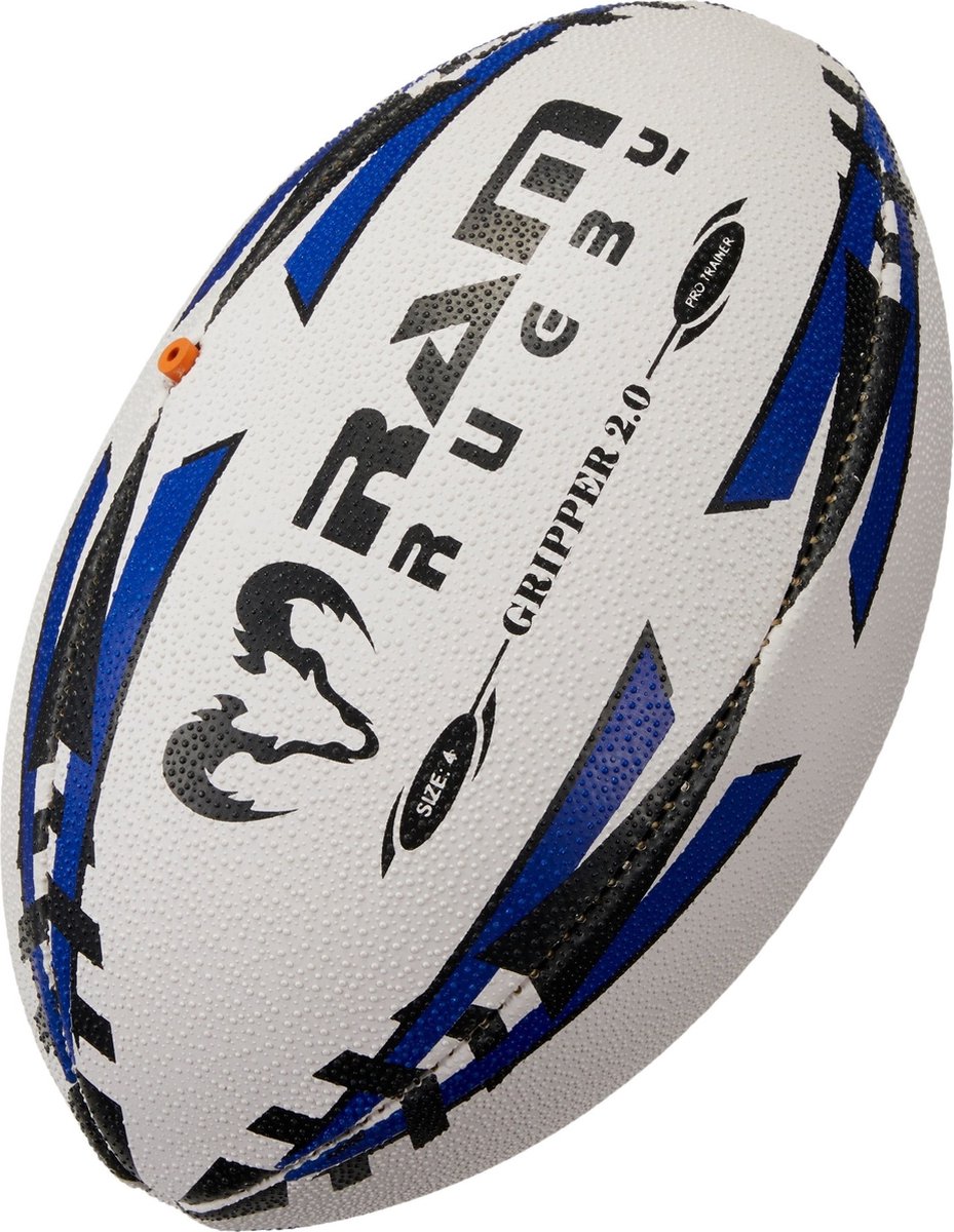 RAM Rugby Gripper Pro 2.0 Training Rugbybal - New in-flight Valve Technology - Europa nr. 1 Rugby Shop - 3d Grip - Maat 4 - Blauw RAM® Engeland - Uniek 3d Grip techn. Prof.
