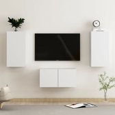 The Living Store Televisiemeubel - TV-meubel - Wit - L- 60 x 30 x 30 cm - M- 30.5 x 30 x 60 cm