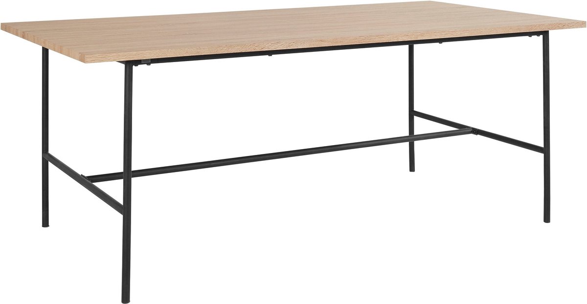 Notio Living Acer|Eettafel 200 cm 8 plaatsen in Zwart Eiken Bruin