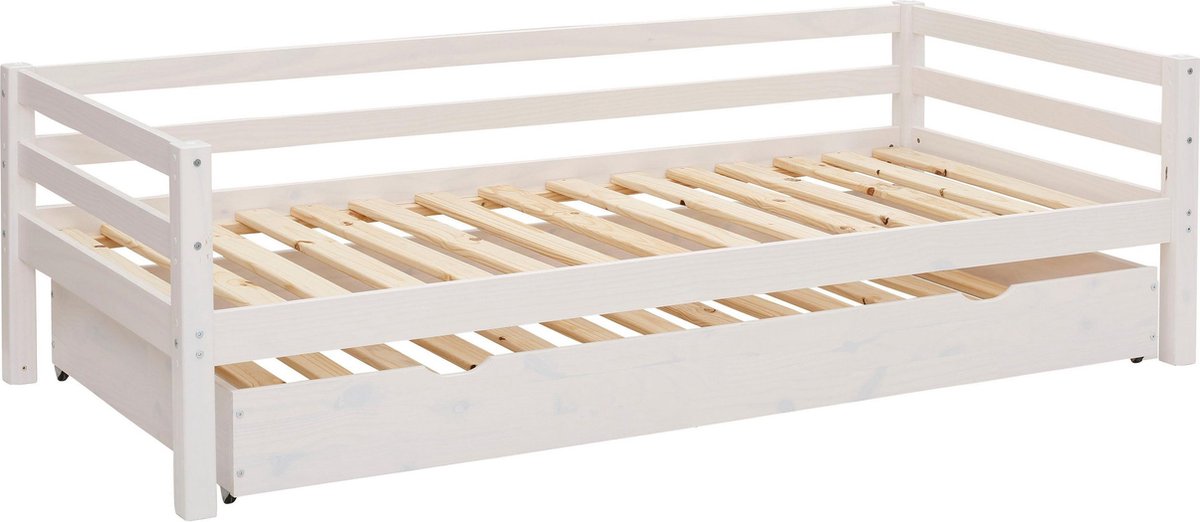 Alpi-Sofabed 90x200 cm White with Drawer in Pine