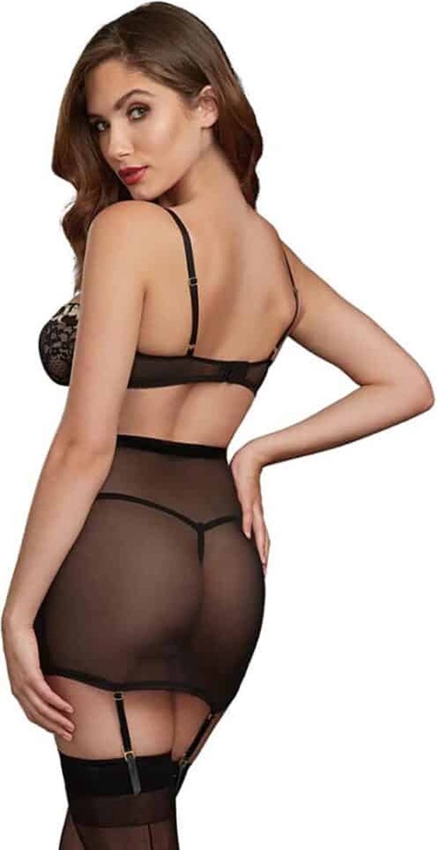 Goedkoopste Dreamgirl (All) Nh -Bh, Jarretelrok & G-string black M