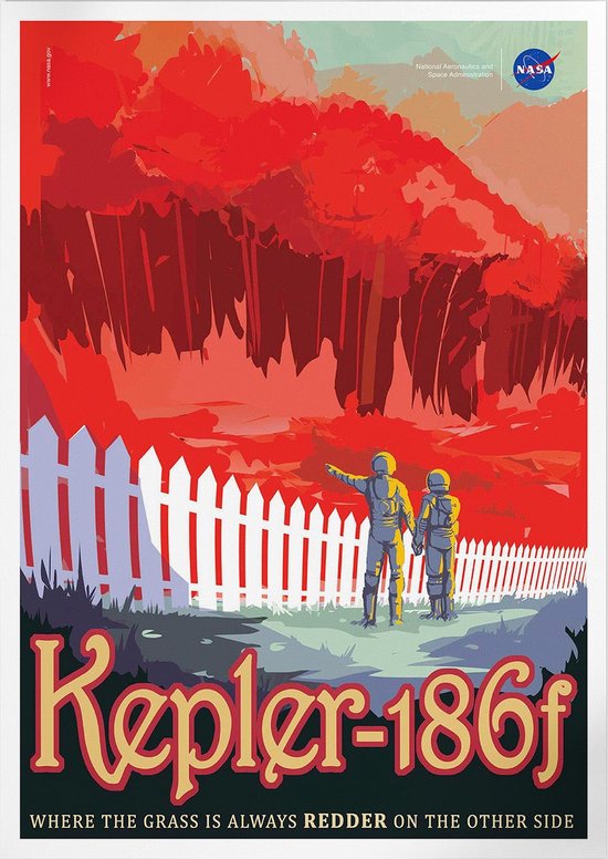Kepler 186F | Space, Astronomie & Ruimtevaart Poster | A4: 21x30 cm