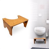 Tuko Toiletkruk - Inklapbaar - FSC Bamboe - Voor de juiste houding - Squatty WC kruk - Toilet squat krukje - Opstapkrukje kind en peuter - Poepkruk voor kinderen en volwassenen - Potty opstapje - Trapje