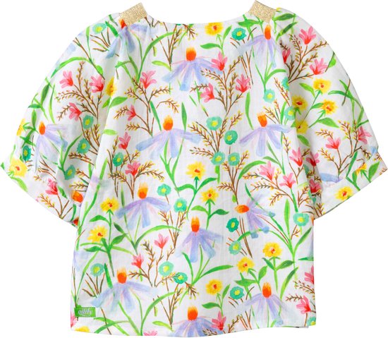 Besty blouse 00 AOP Gardenfield White: 98/3T