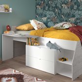 Parisot kajuitbed Milky met bureau – 90x200