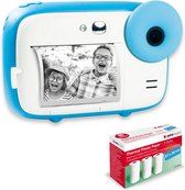 AGFA PHOTO Pack Realikids Instant Cam + 3 rouleaux Papier Thermique ATP3WH supplémentaires - Appareil Photo Instantané Enfant, Ecran LCD 2,4', Batterie Lithium, Miroir Selfie et filtre photo - Bleu