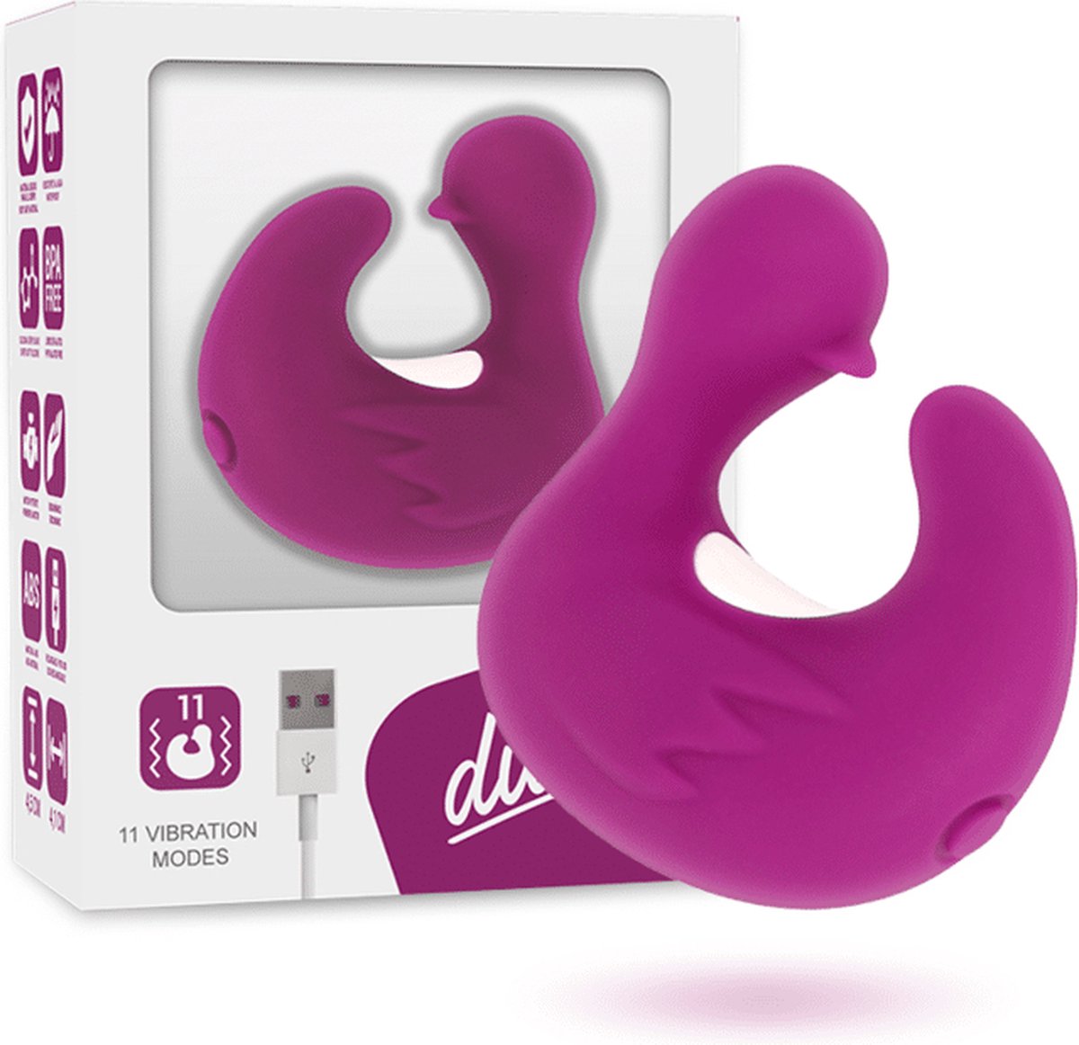Goedkoopste Coverme - Vinger Vibrator - Ducky Mania - Paars - 1st
