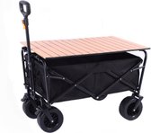 Bol.com Bolderkar - 7 inch - Incl. Loskoppelbare tafel - Inklapbaar - Handkar - Transportkar - Gereedschapskar - Met verstelbare... aanbieding