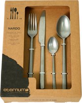 Ménagère Eternum Nardo – Couverts pour 4 personnes – Couteaux, Cuillères, Fourchettes & Cuillères à café – Couverts Vintage – Argent Mat