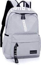 schoolrugzak, uniseks schooltas tieners, schooltas, ergonomische boekentas, canvas schoolrugzak, waterdichte daypack, voor school, werk, vrije tijd Rucksack,schulrucksack, grijs