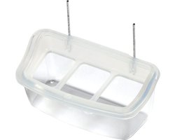 Duurzame doorzichtige hangbak voor vogels in de volière - Hangbak 10 cm transparant - Voerbakjes - Benodigdheden - Servies