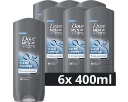 foto van Dove Men+Care Clean Comfort 3-in-1 Douchegel - 6 x 400 ml - Voordeelverpakking