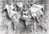 Fotobehang - World Map: Origami.