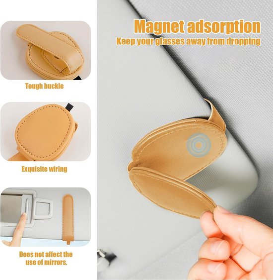 Auto zonnebril houder clip, voor Jeep Compass MP 2017-2024 auto zonneklep bril organizer bril hanger clip opslag accessoires,A