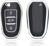 Peugeot Car Key Case Durable TPU Key Case Key Cover - Car Key Cover - Convient pour Peugeot - noir - B3 - Accessoires de vêtements pour bébé de voiture gadgets