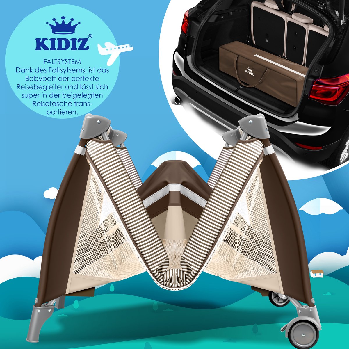 KIDIZ Reisbedje 3-in-1 met Commode thumbnail 5