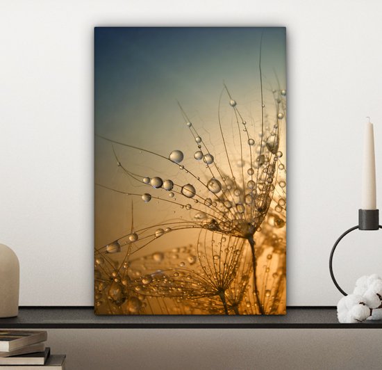 Peinture sur toile - Fleurs - Water - Soleil - Ciel - Canvasdoek - Décoration murale - Décoration salon - 20x30 cm - Photo sur toile