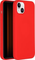 Accezz Hoesje Geschikt voor iPhone 15 Plus Hoesje Siliconen - Accezz Liquid Silicone Backcover - Rood