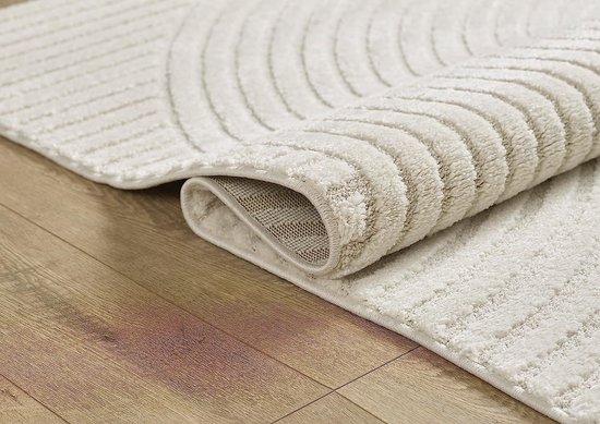 Tapis Flycarpets Elio Modern Japandi - Crème - 200x290 cm