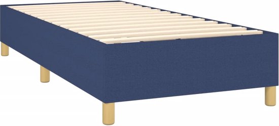 vidaXL Boxspring - Boxspringbed - Boxspring met matras stof blauw 80x200 cm - Bed - Slaapkamerinrichting - Tweepersoonsbed