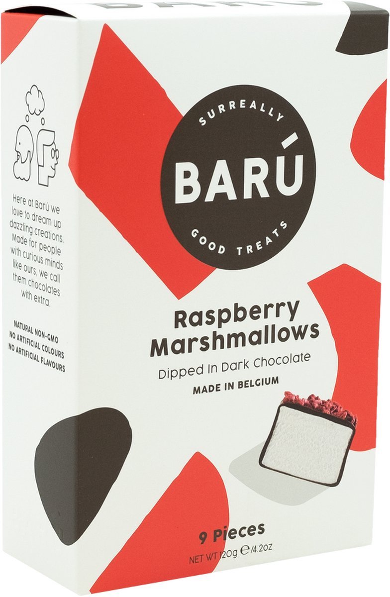 Marshmallows Pure chocolade en framboos 9 stuks