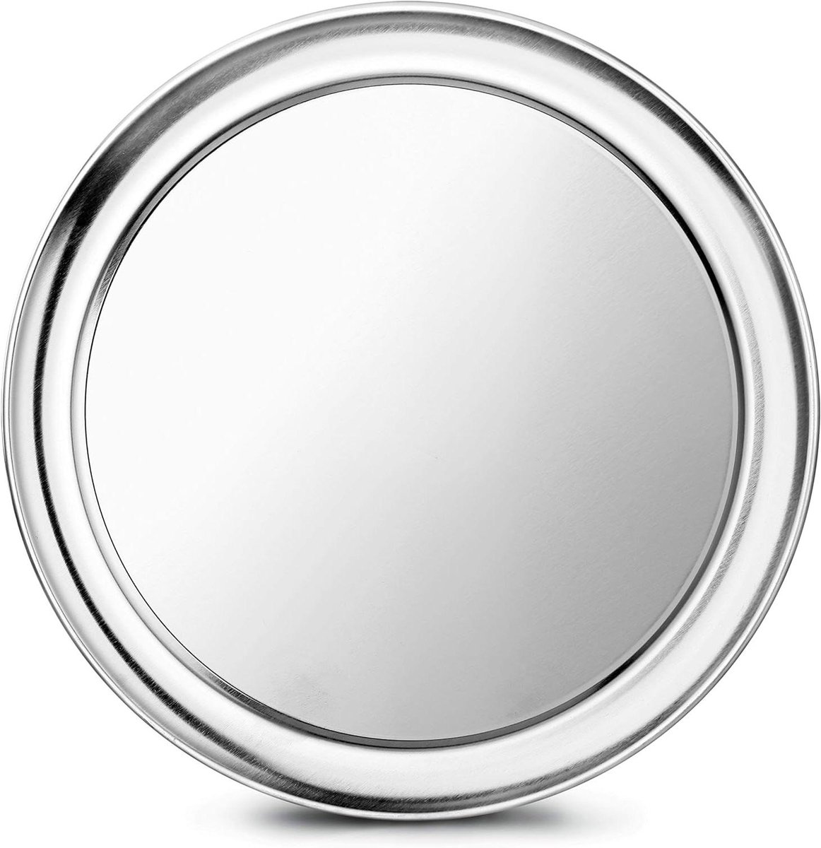 Pizzablik - Pizza pan bakplaat - Pizza bakken thuis - Brede velg ontwerp - 10 inch - Zilver
