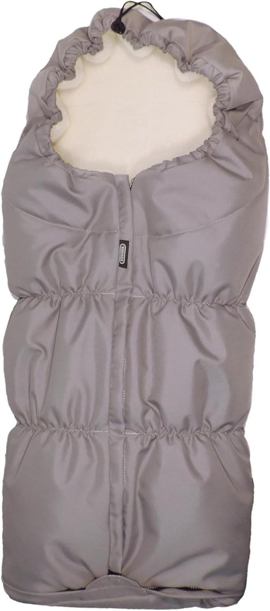 Wintervoetenzak - Mummiezak baby - Warm houden baby - Teddyvoering & afwasbaar voetendeel - 92 x 40 cm - Zilvergrijs