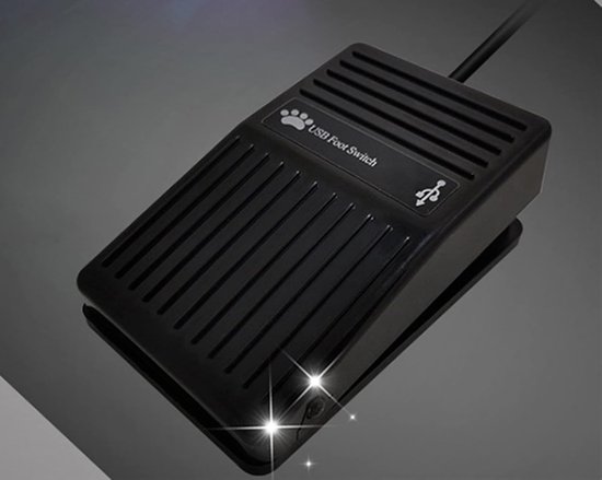 USB Voetpedaal - Toetsenbord Simulator - Computer Bediening - Aanpasbare Snelkoppelingen - 2m Kabel - Zwart van Merkloos — afbeelding 4