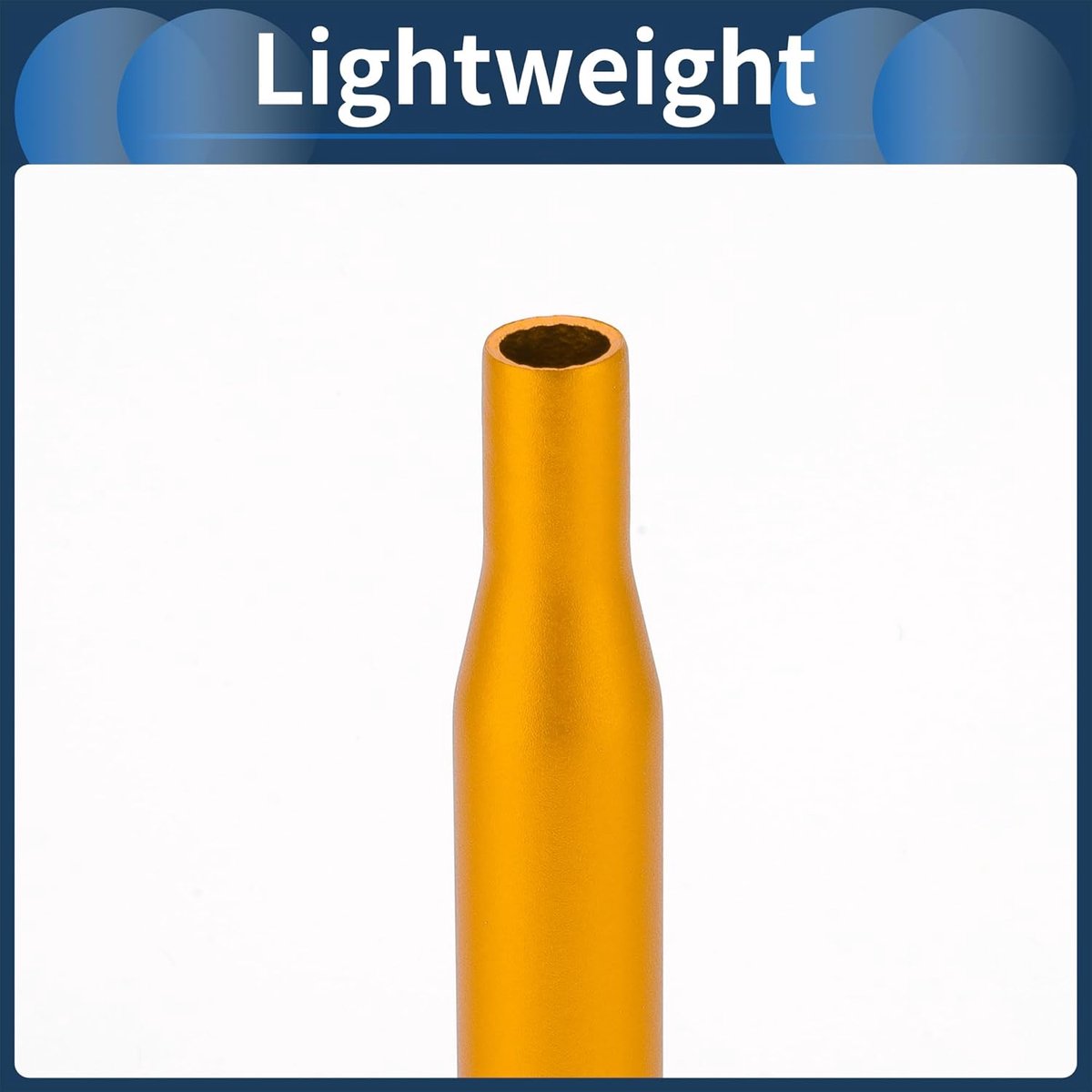 Fiets Zadelpen - Zadelpost Seat Buis - Comfortabel Fietsen - Lichtgewicht Aluminiumlegering - 31.6x300mm - Goudkleurig