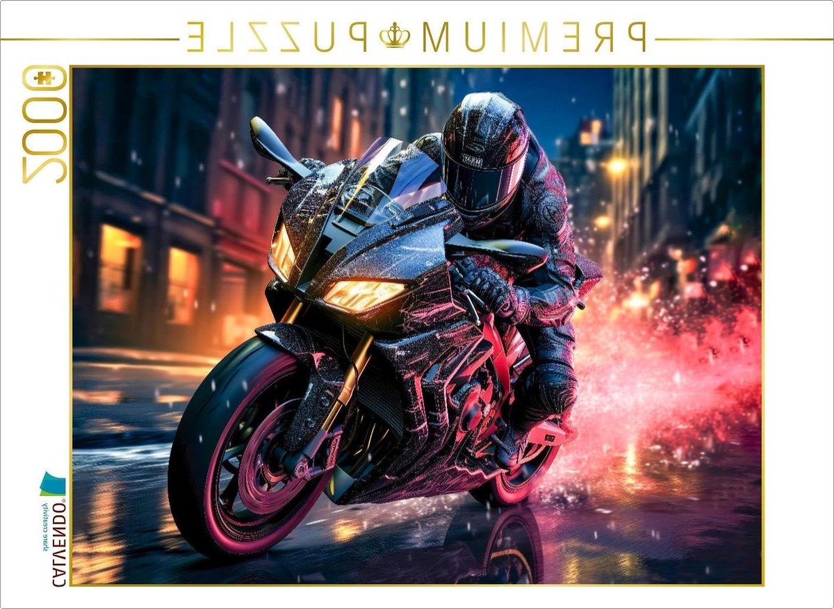 Legpuzzel Motorfietsen - Fotopuzzel 2000 stukjes - Ontspannend Puzzelplezier - Premium Kwaliteit Europa - 90 x 67 cm - Multicolor