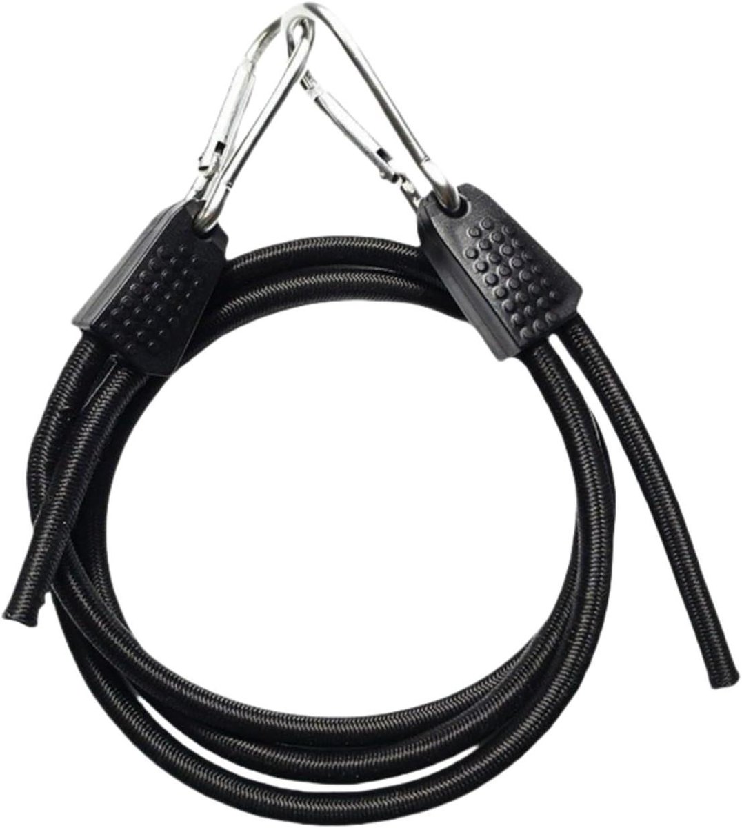 Verstelbare Spanrubber - Expander Karabijnhaak - Lading Bevestigen - Extra Sterke Elastiek - 100 cm - Zilver