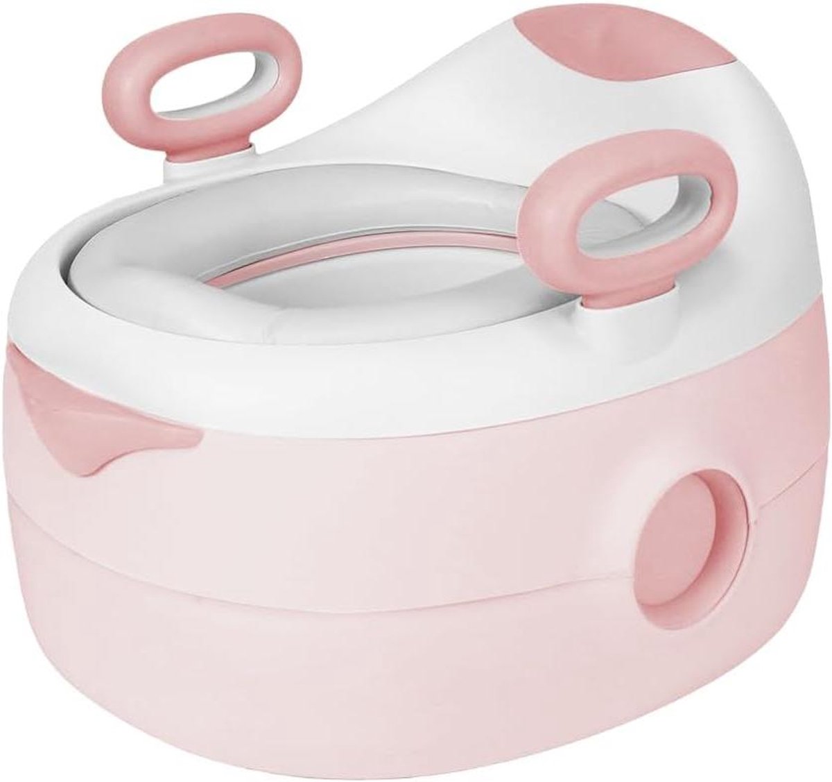Babypotje 4-in-1 - Draagbaar Toilet Kinderen - Zindelijkheidstraining Thuis - Realistisch Spoelgeluid - 34 x 39 x 27 cm - Roze