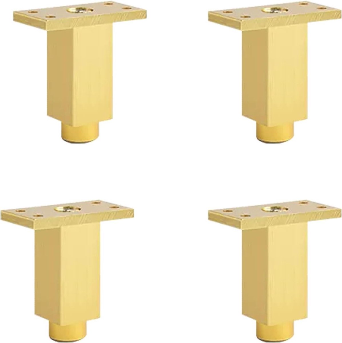 Meubelpoten Set - Bankpoten Kastpoten - Meubels Verhogen - Verstelbare Hoogte - Set van 4 - Goudkleurig