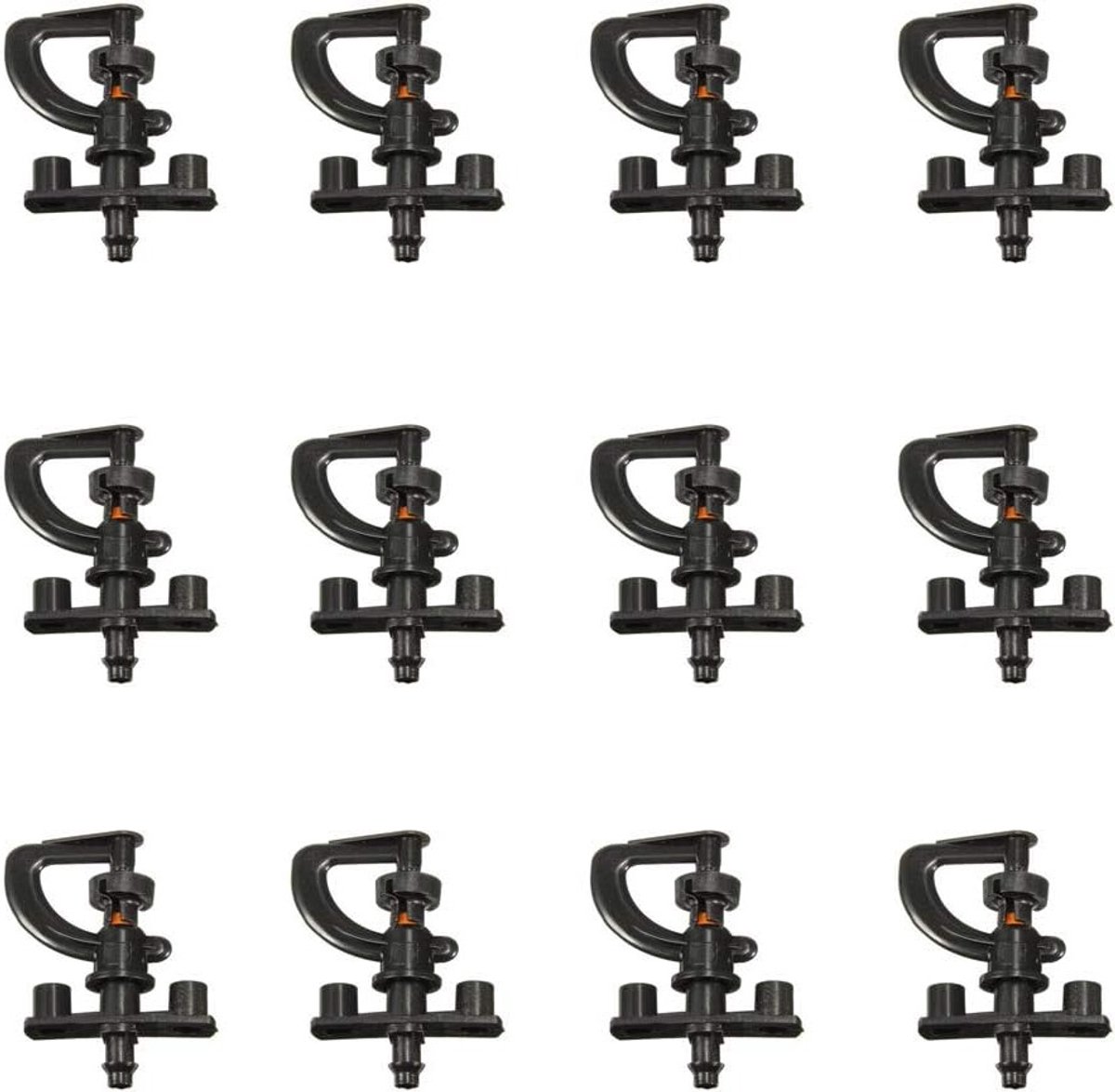 Garden Irrigation Misting Nozzle - 360 Graden Rotatie Spuitmond voor Tuin, Micro Sprinkler en Verneveling (12 Stuks)