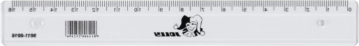 Standaard Liniaal - Meetlat School - Nauwkeurig Tekenen - Stabiel Kunststof - 16 cm - Transparant
