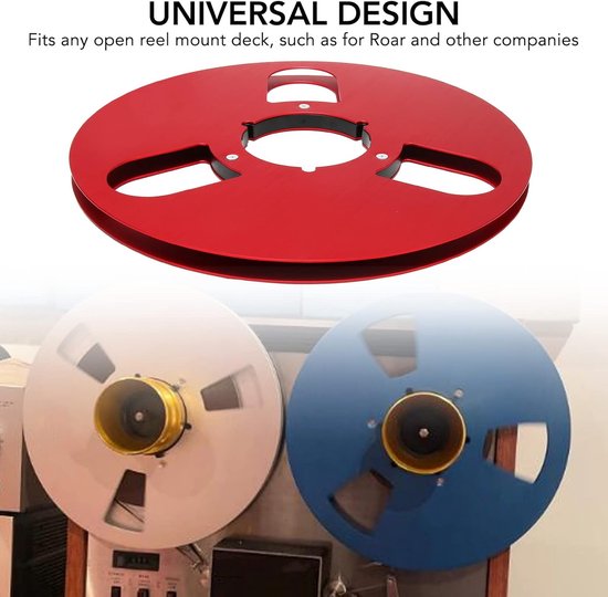 Lege Spoel - Tape Spoel - Geluidsband Afspelen - Aluminiumlegering Constructie - 10 Inch Diameter - rood — afbeelding 5