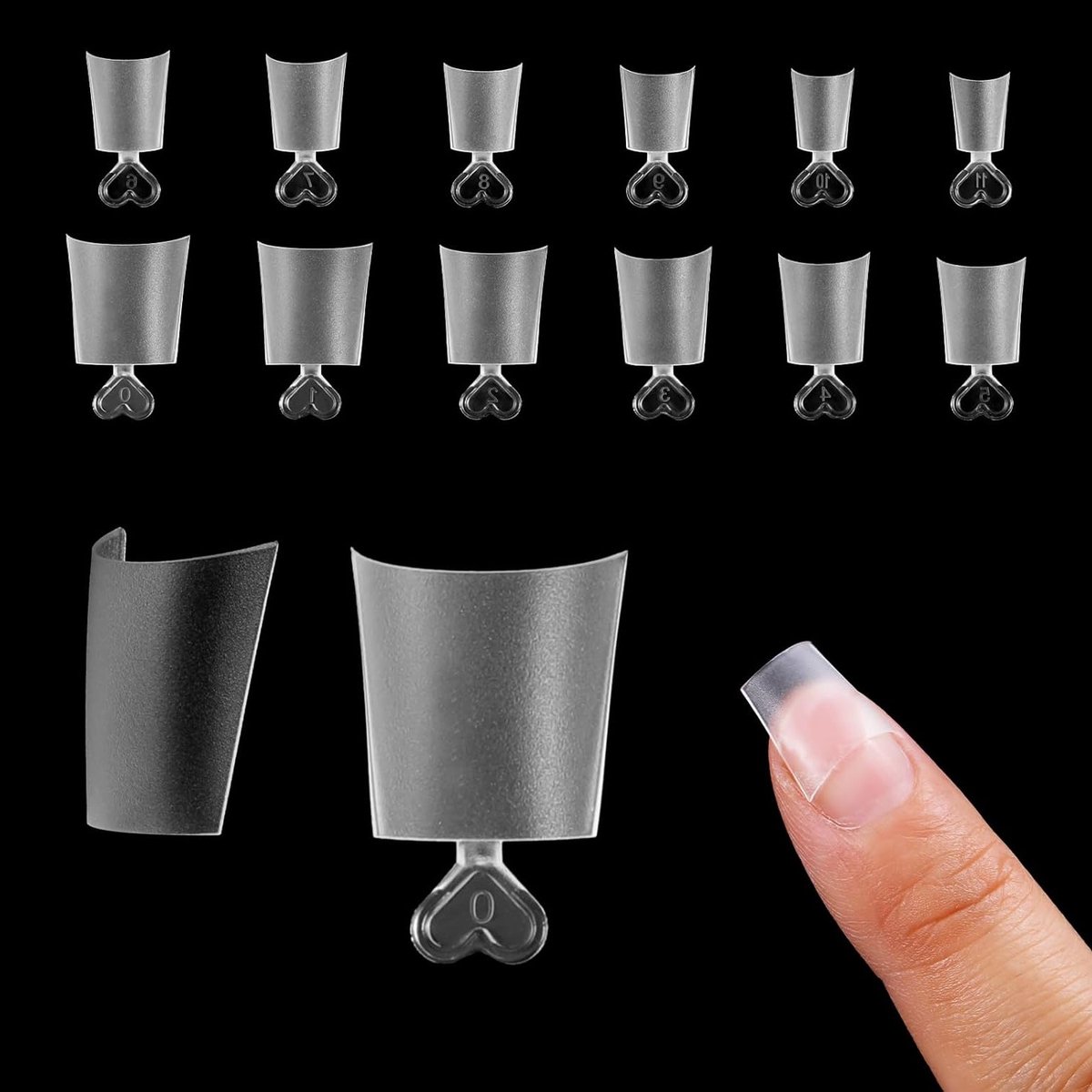 240 Stuks Korte Coffin Nageltips, Acryl Half Kunstnagels voor Gel Nagels, Duidelijke Nageltips in 15 Maten voor DIY Nagelsalons en Manicure Projecten