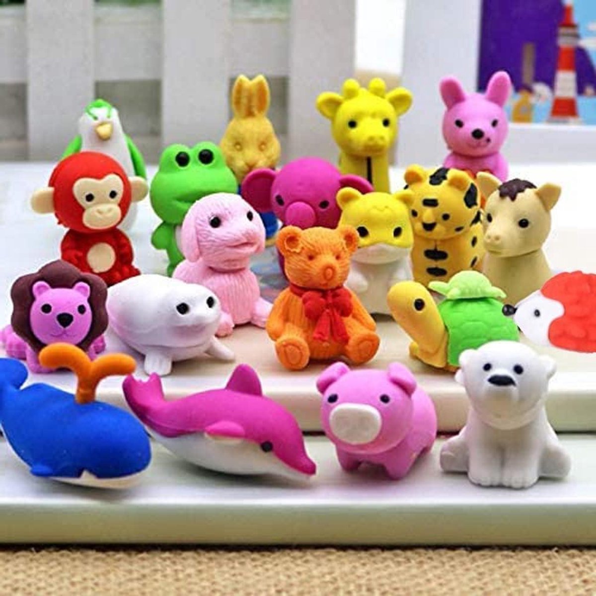 Japanse Gummen - Puzzelgummen Speelgoed - Klasbeloningen en Feestjes - 95 Verschillende Ontwerpen - 95 stuks - Helder