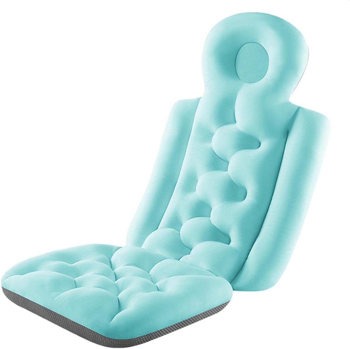 Badkuipkussen - Badmat kussen - Ontspannen in bad - Full body ondersteuning - 93 x 40 cm - Blauw