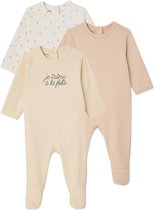 Vertbaudet Set van 3 pyjama's baby van biologisch katoen