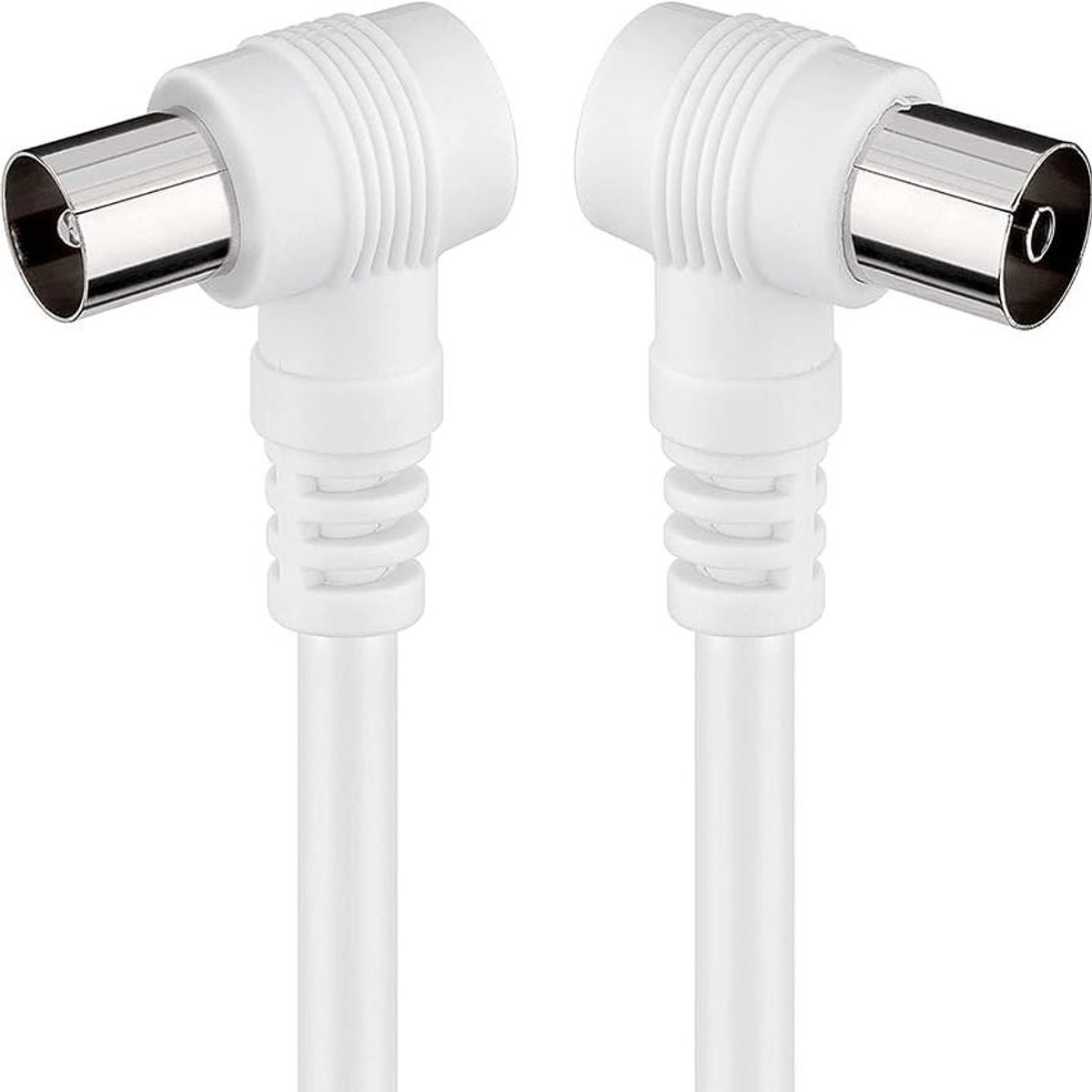 Tv kabel - HDMI kabel - Nette installatie - Rechthoekige stekker - 10 meter - Wit