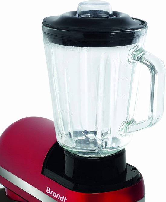 Keukenmachine - Mixer Robot - Recepten Bereiden - 6 Snelheden Pulse - 4L Kom - Rood van Merkloos — afbeelding 3