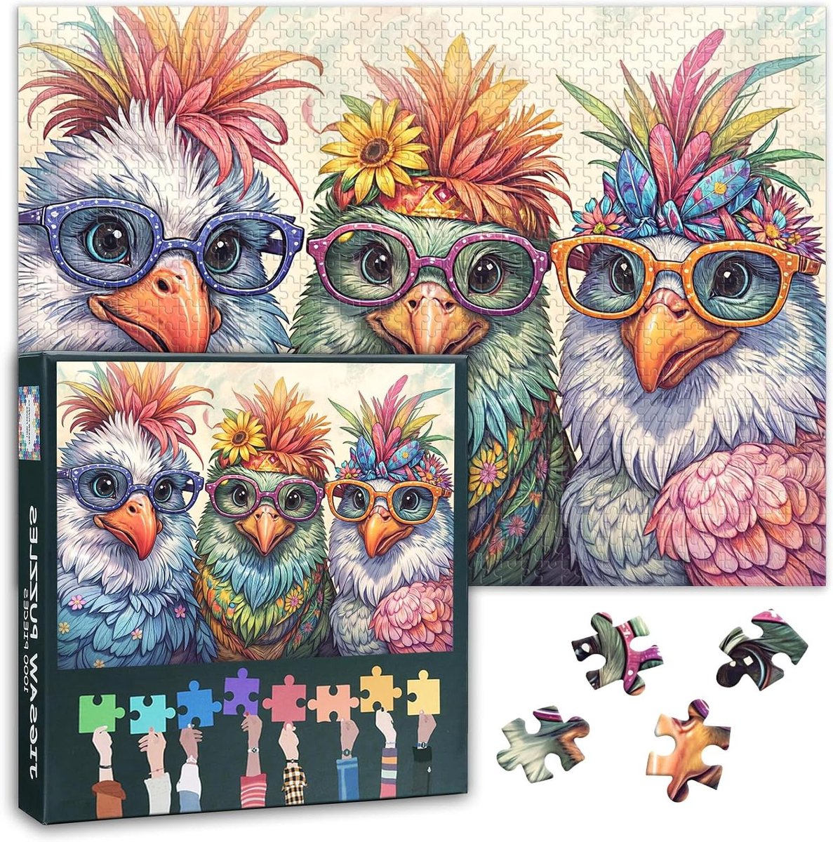 Legpuzzel Volwassenen - Puzzel 1000 Stukjes - Ontspannende Activiteit - Premium Kunstwerk - 70 x 50 cm - Kleurrijk