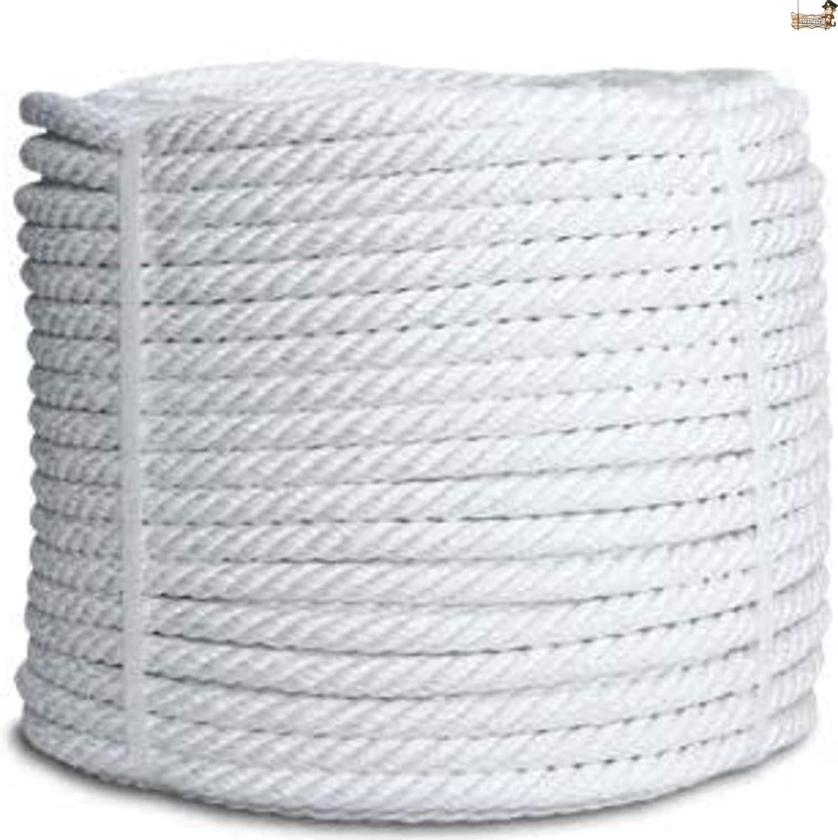 Gevlochten Nylon Touw - Synthetisch Touw - Vastzetten & Bouw - Zacht en Flexibel - 20 mm diameter - Geel